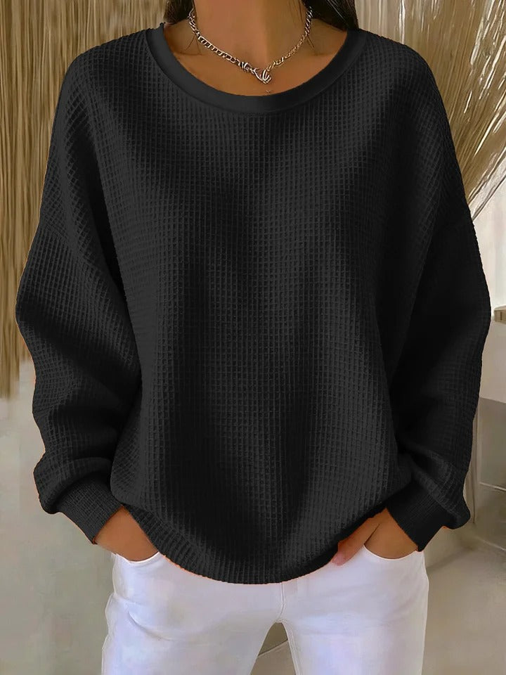 Nora | Textured Crew Neck Sweater