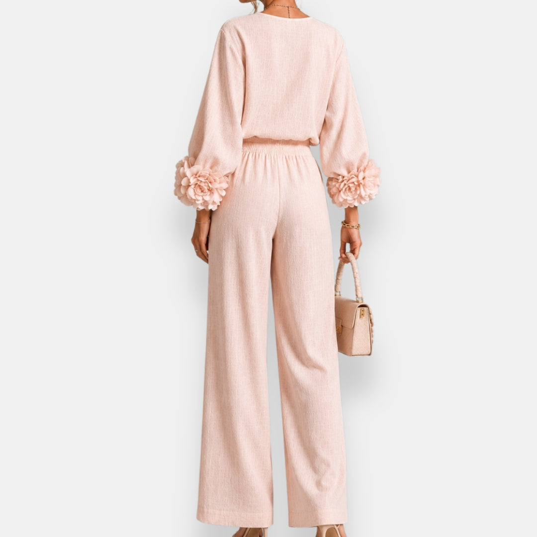 Penelope | Floral Appliqué Two-Piece Set