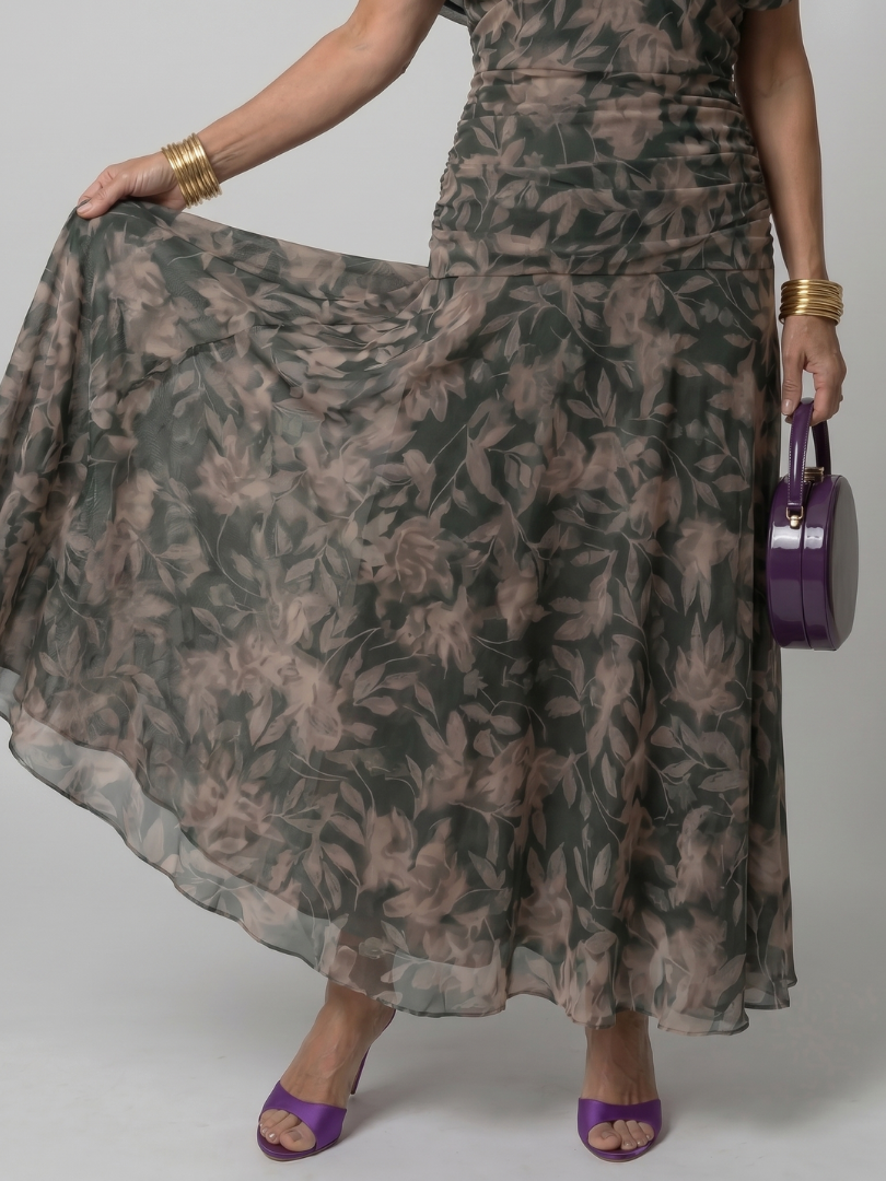 Danae | Off Shoulder Flow Midi Dress