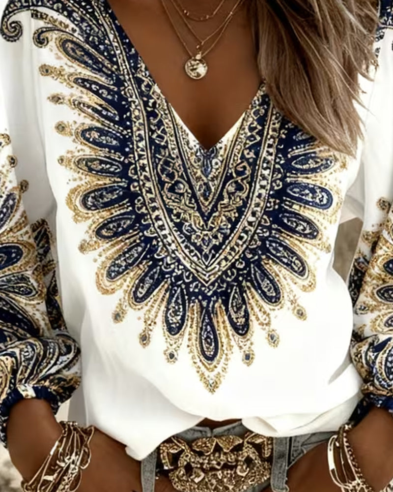 Elara | Paisley Print Blouse