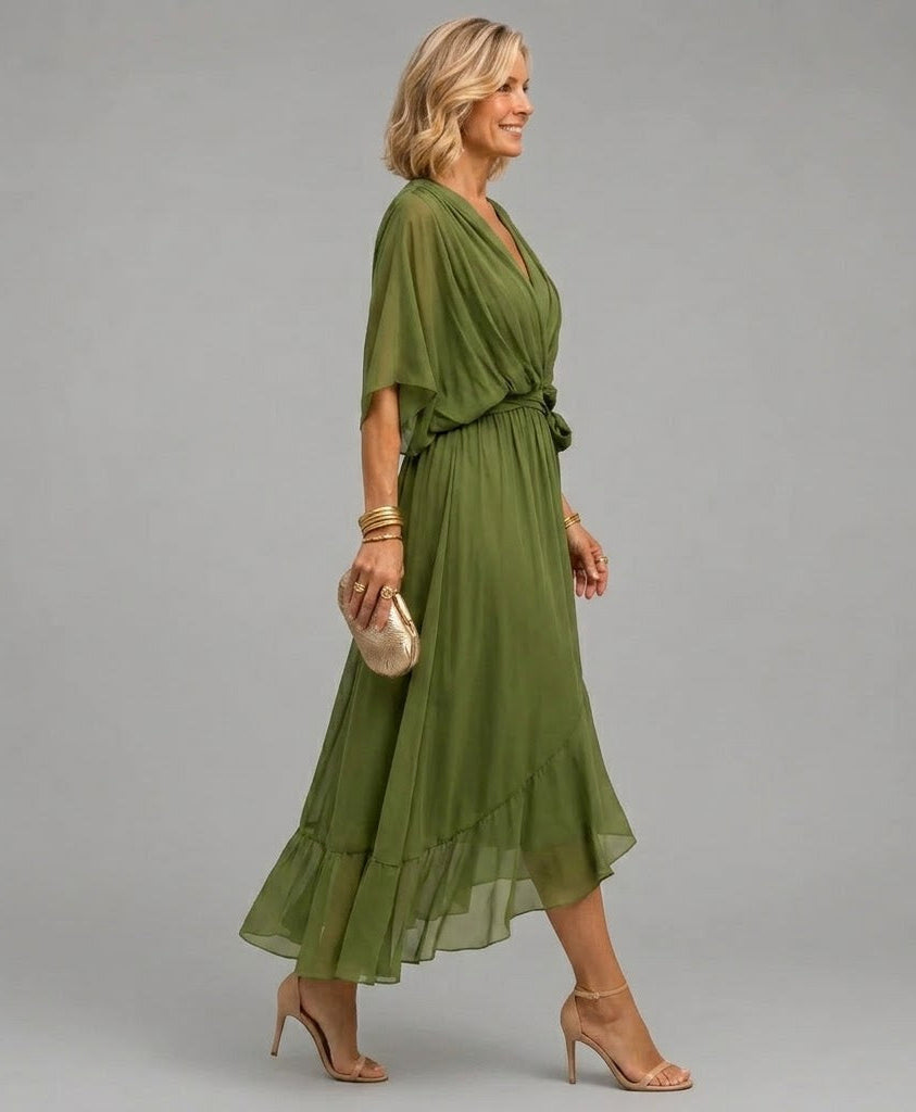 Monica | V-Neck Chiffon Dress