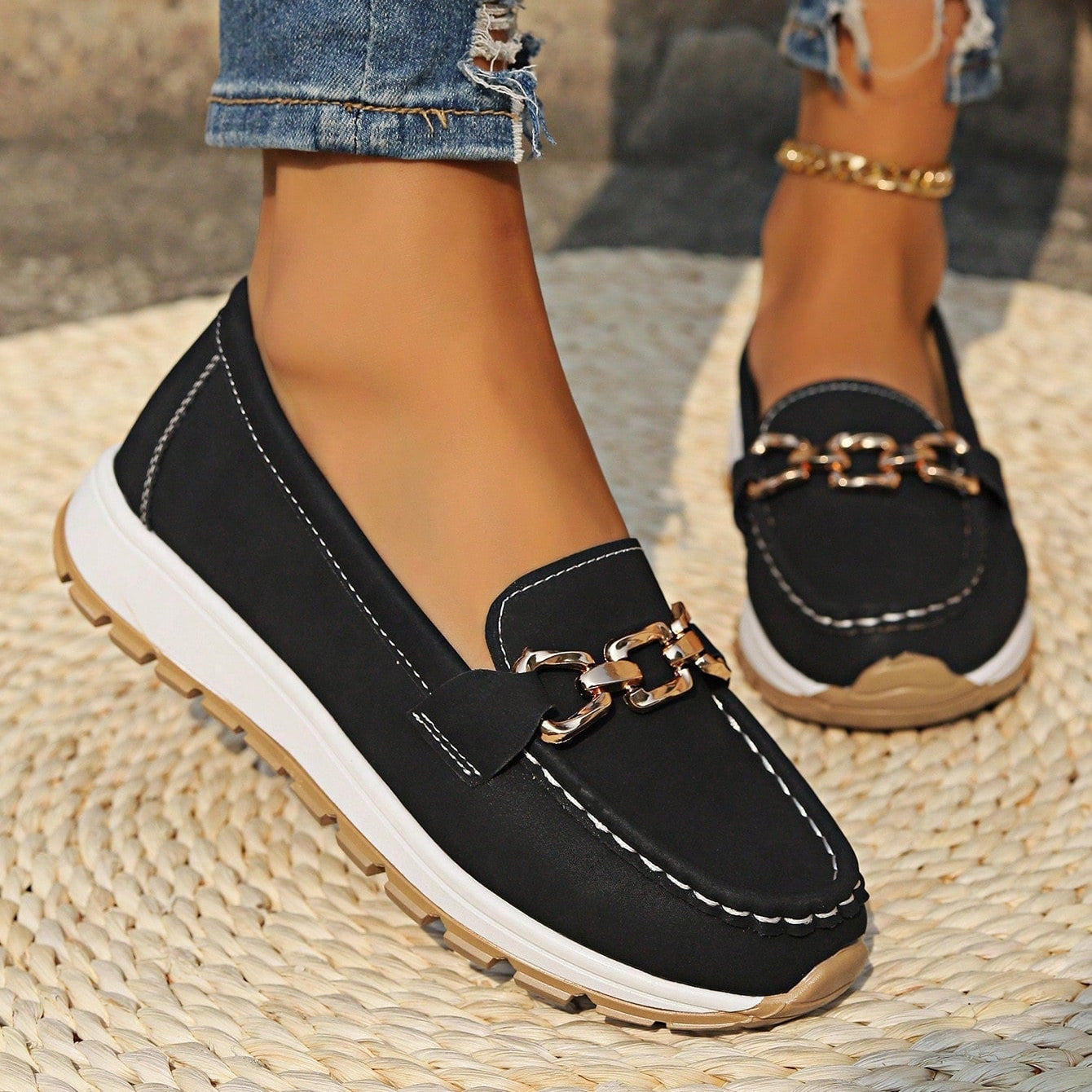 Chloe | Orthopedic Flat Buckle Loafers