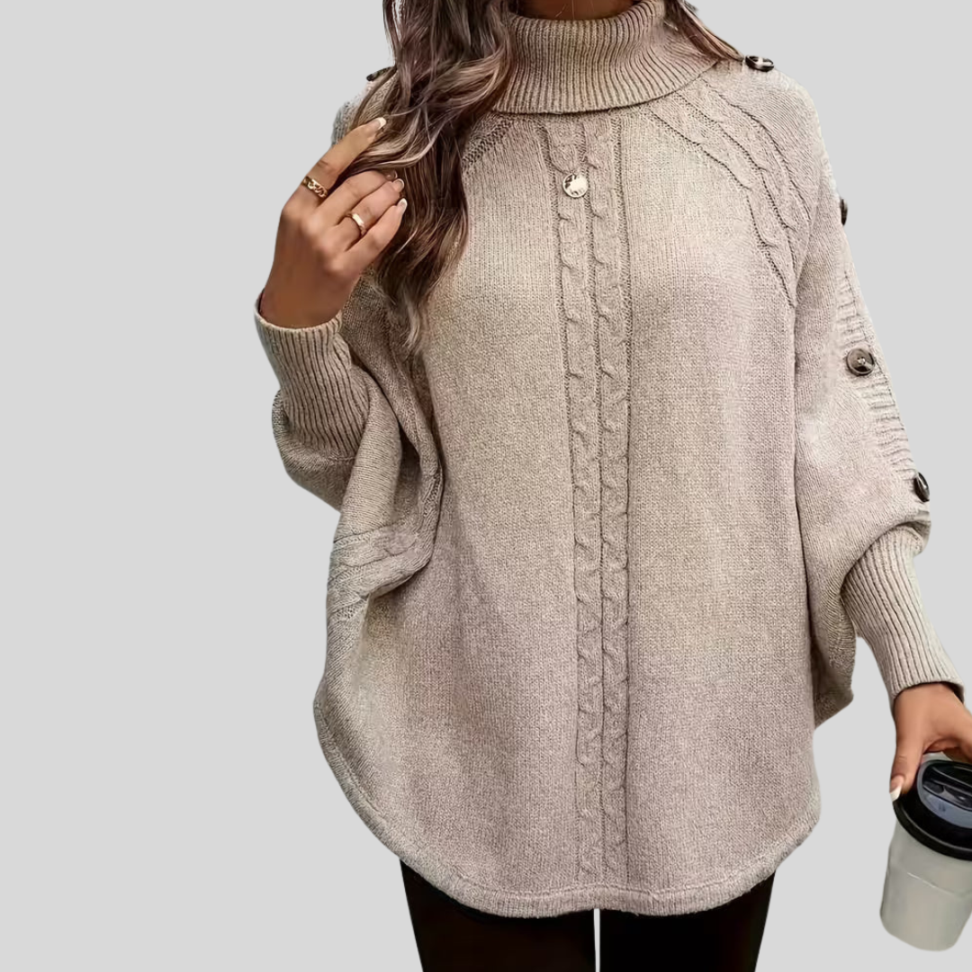Norelle | High-Neck Cable-Knit Sweater