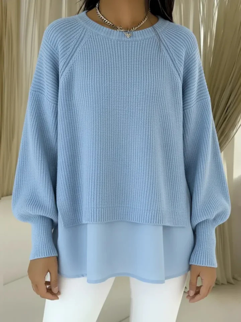 Cassidy | Layered Look Ribbed Sweater