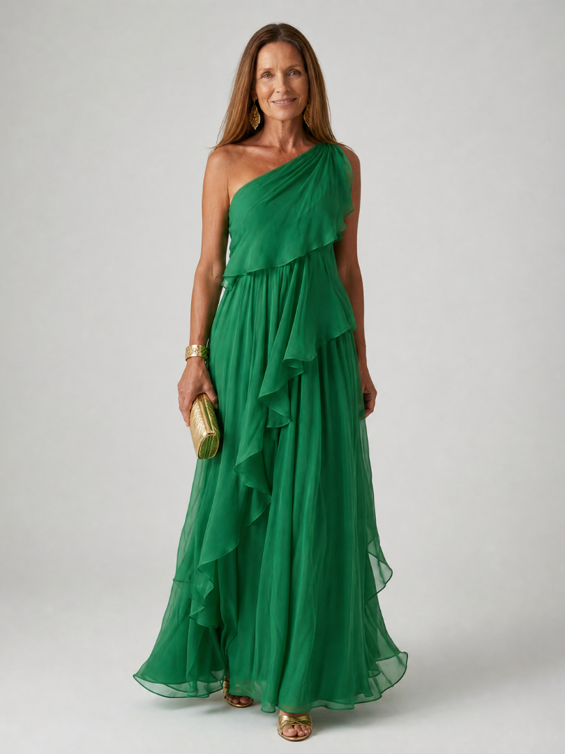 Tracey | Cascading Ruffle Maxi Dress