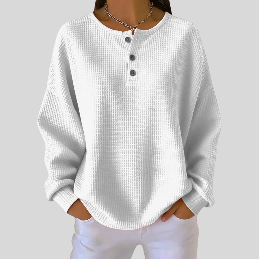 Nessa | Casual Henley Sweatshirt