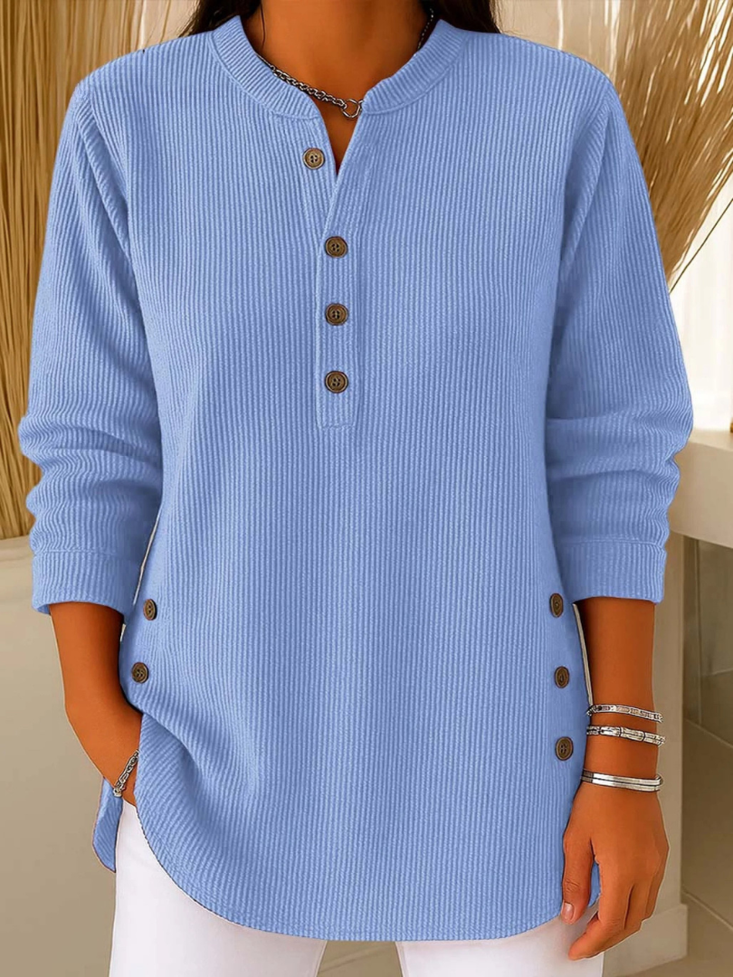 Neve | Henley Knit Tunic Top