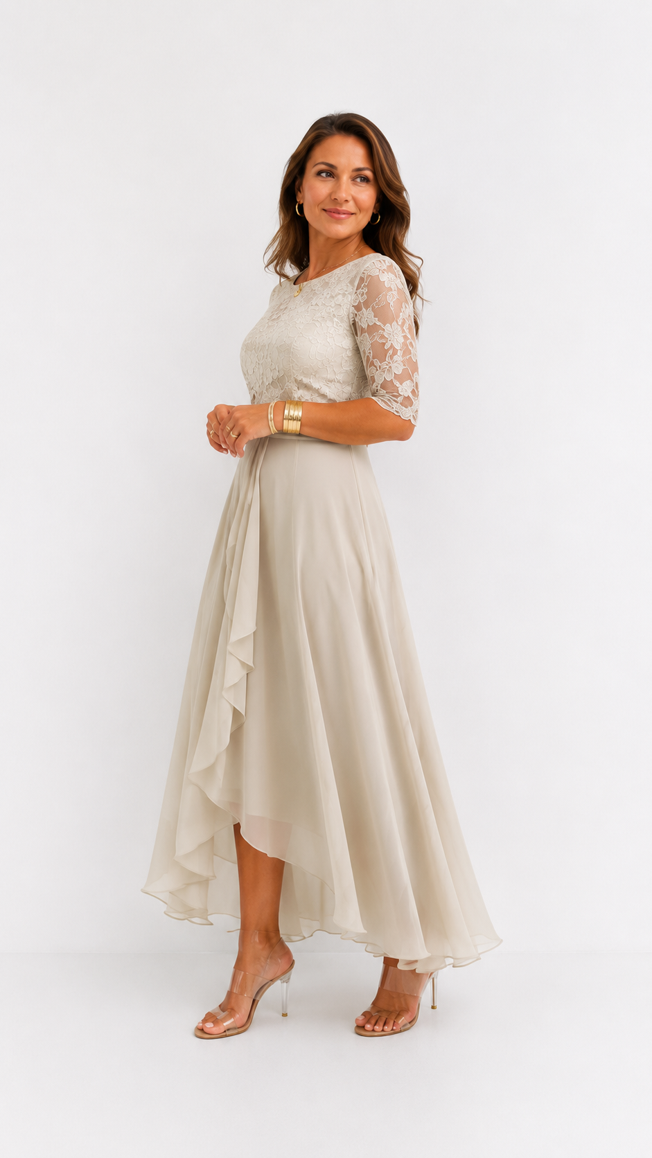 Rhonda | Elegant Lace Midi Dress