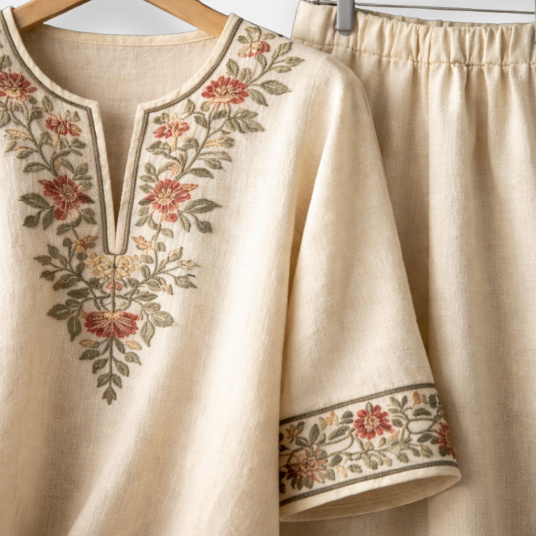 Cordelia | Embroidered Two-Piece Set