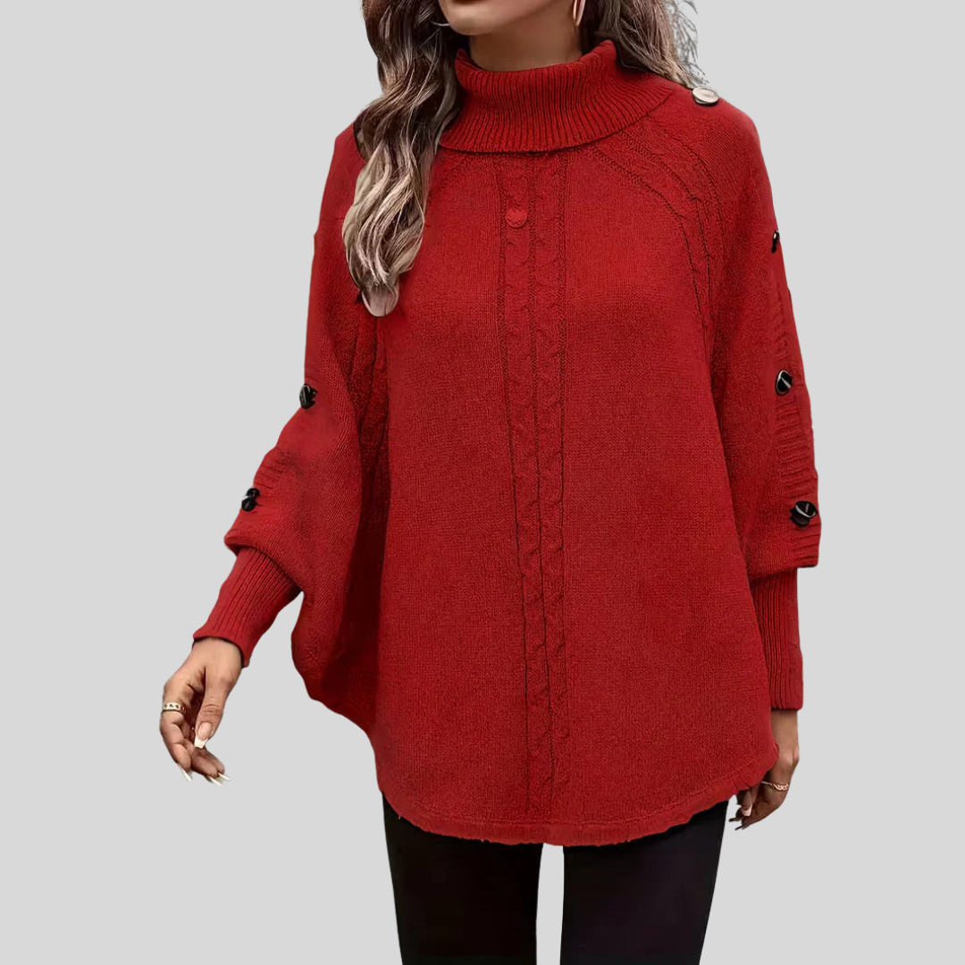 Norelle | High-Neck Cable-Knit Sweater