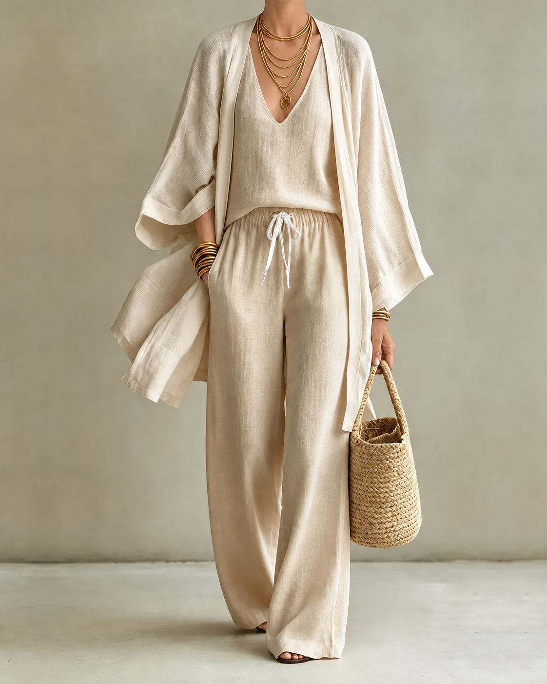 Tanisha | Three-Piece Linen Look Set