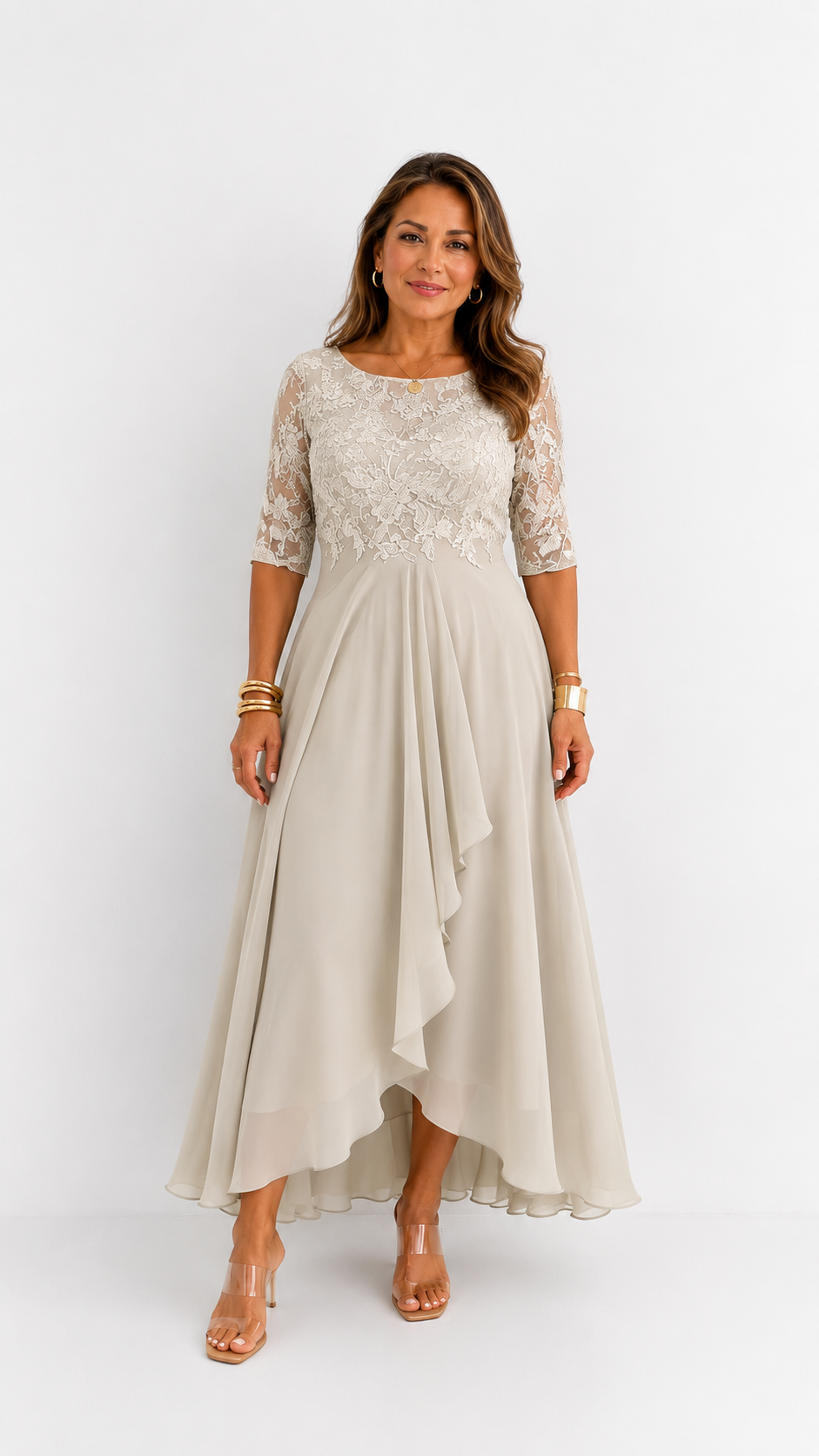 Rhonda | Elegant Lace Midi Dress