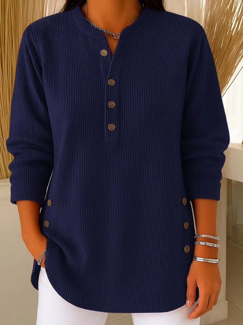 Neve | Henley Knit Tunic Top