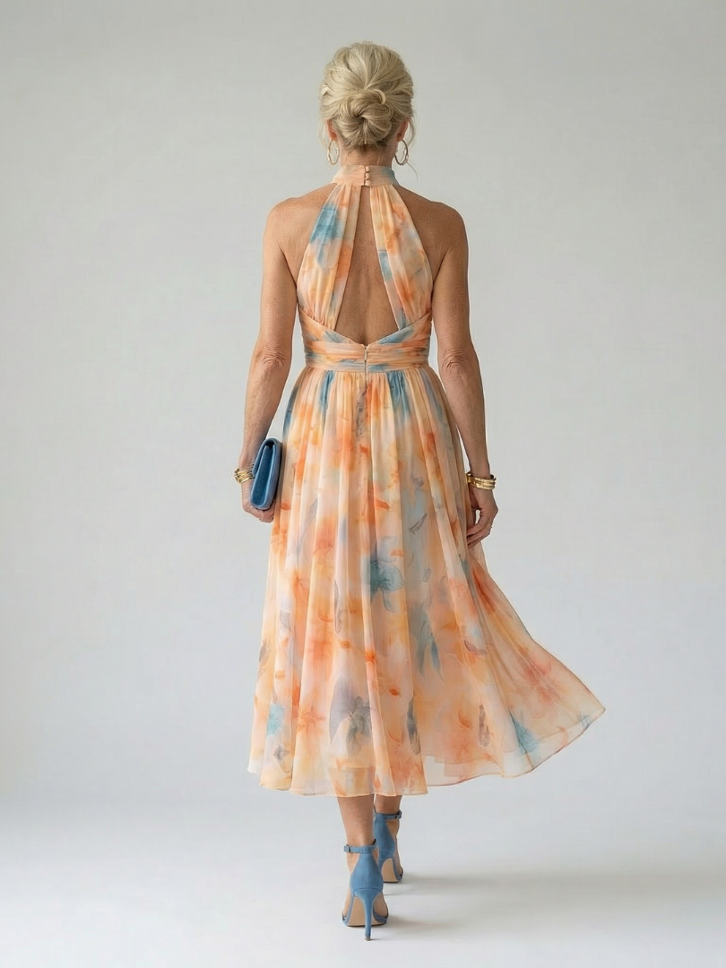Corinne | Soft Halter Midi Dress