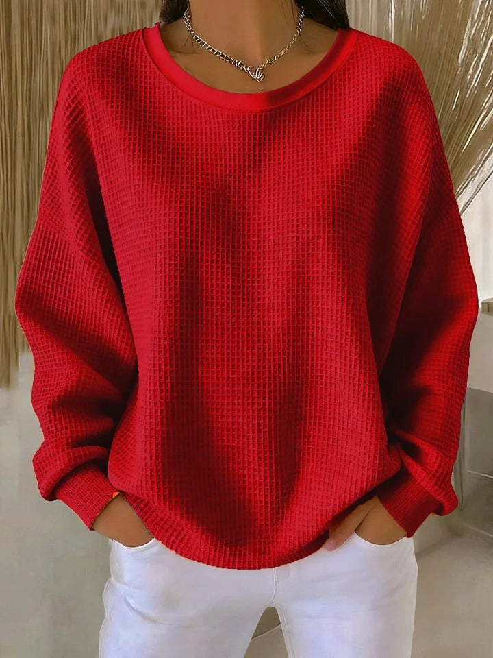 Nora | Textured Crew Neck Sweater