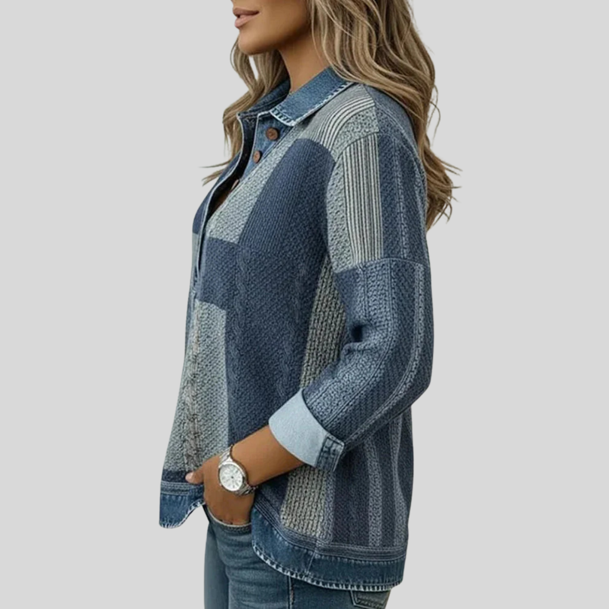 Meridell | Colorblock Print Sweatshirt