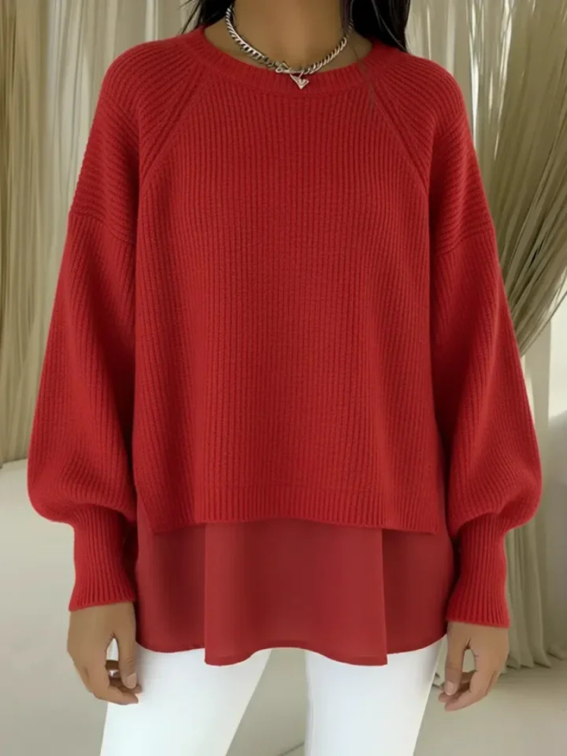 Cassidy | Layered Look Ribbed Sweater