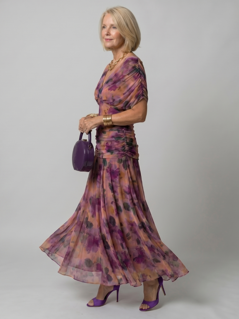 Danae | Off Shoulder Flow Midi Dress