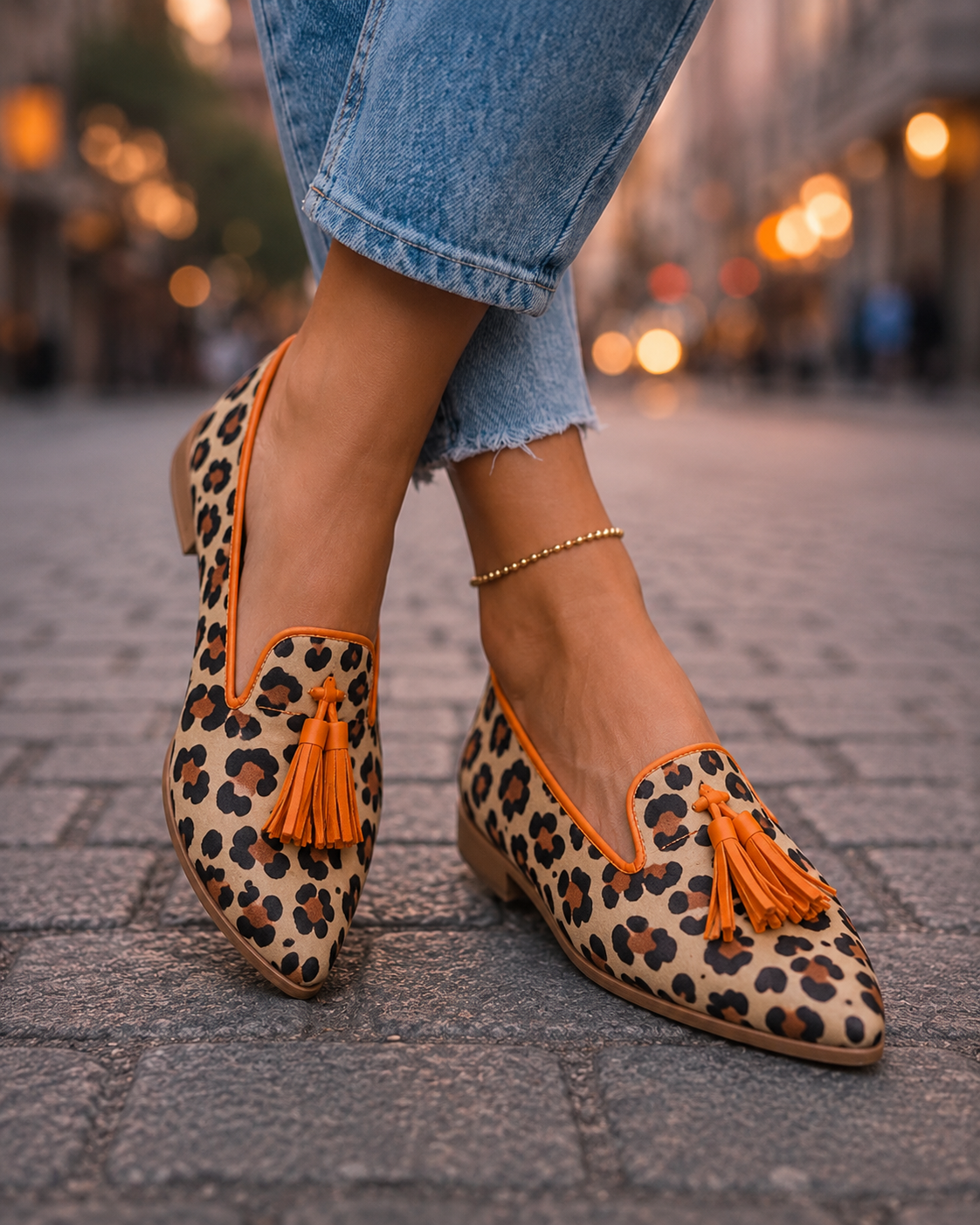 Nerina | Leopard Print Tassel Loafers