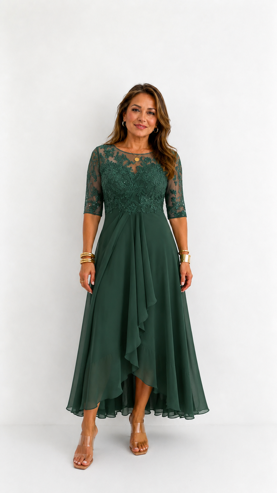 Rhonda | Elegant Lace Midi Dress