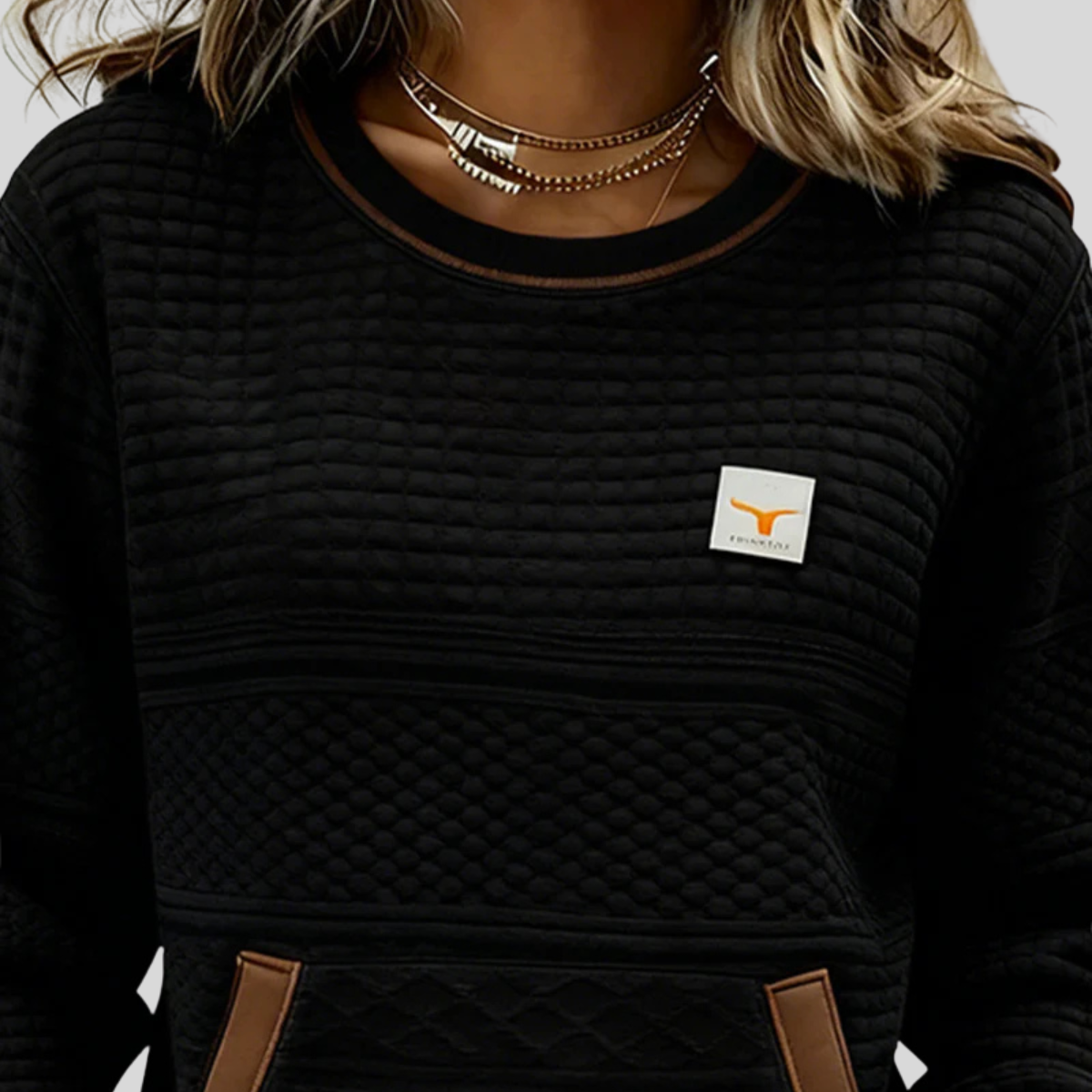 Noelle | Crew Neck Colorblock Sweatshirt