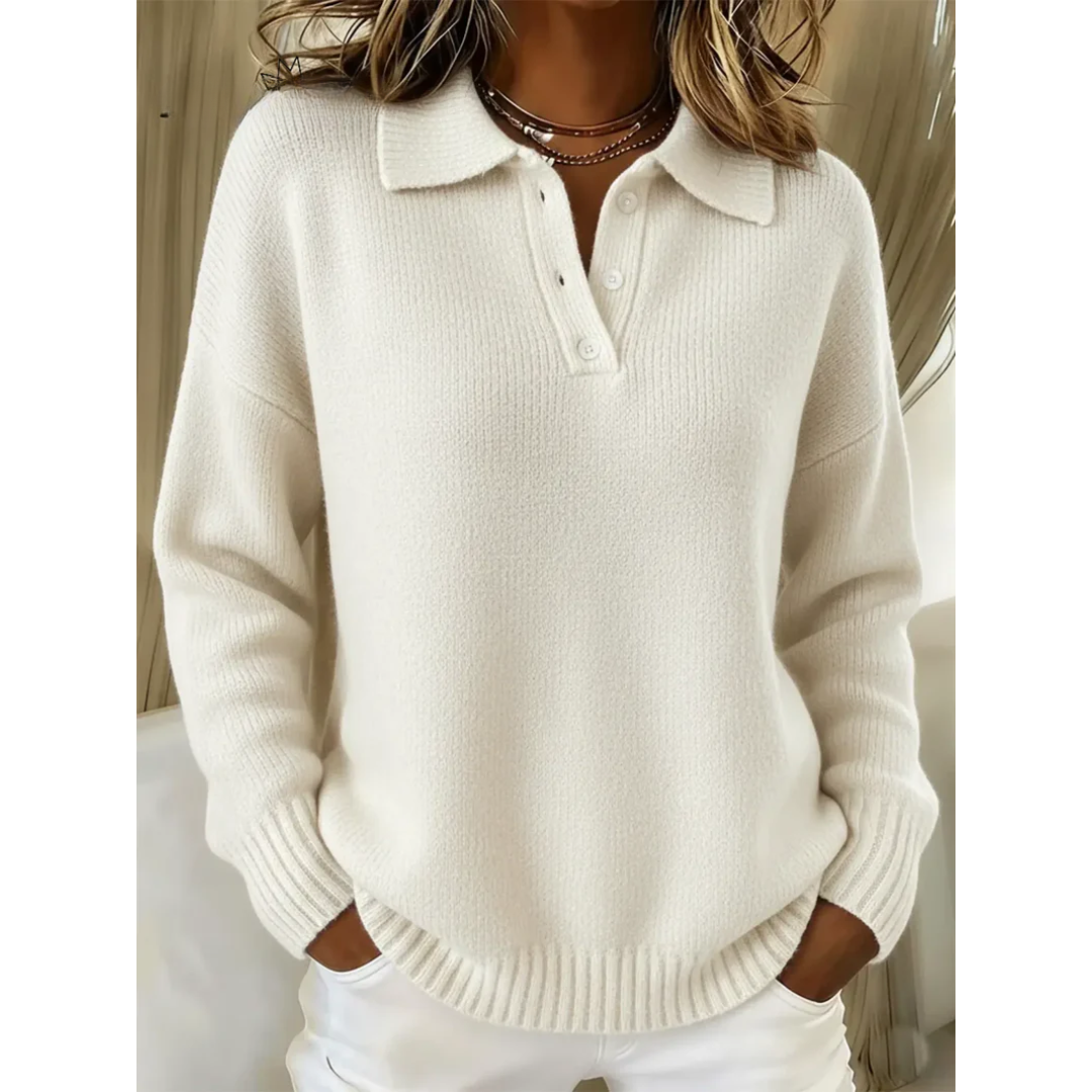 Marina | Soft Polo Collar Sweater
