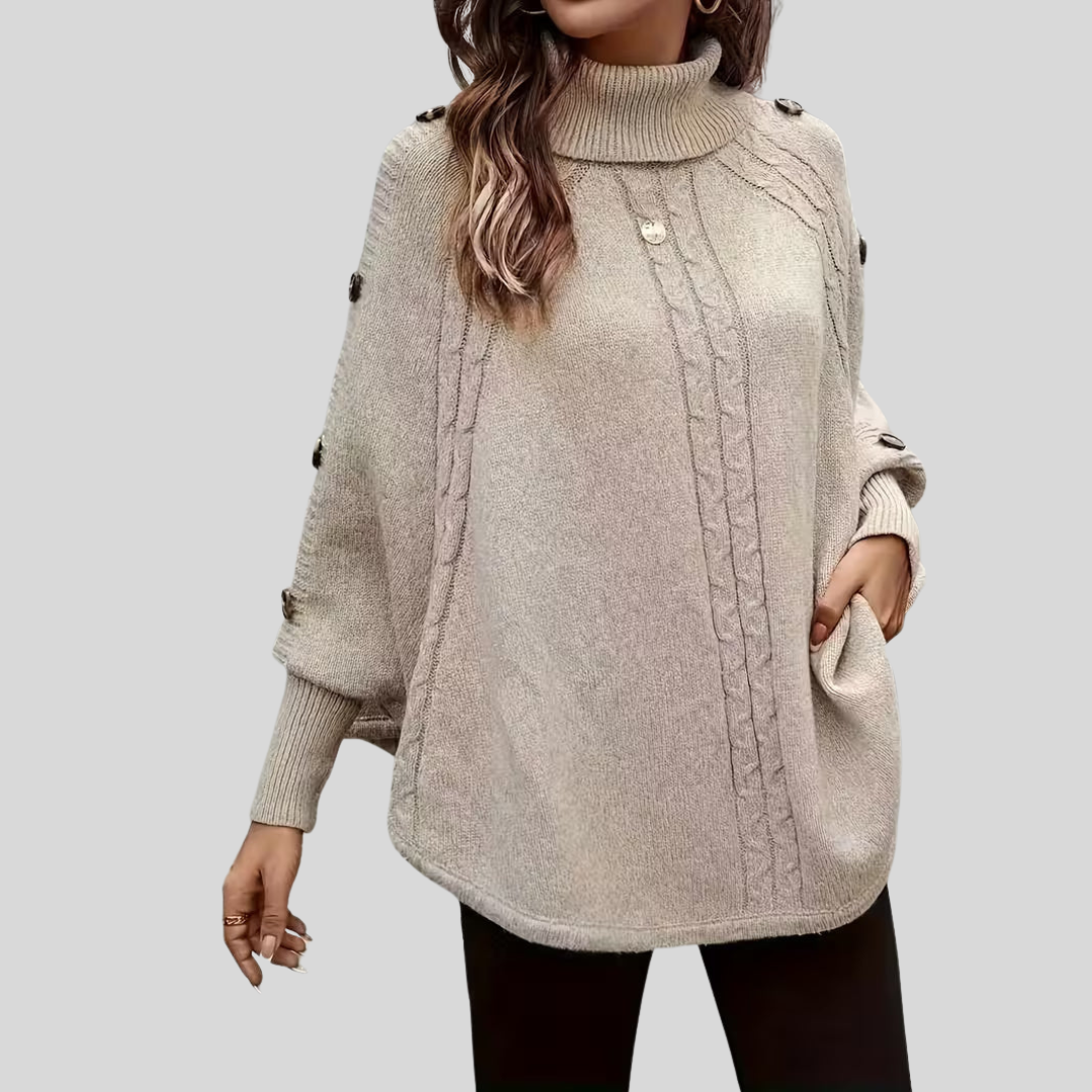 Norelle | High-Neck Cable-Knit Sweater
