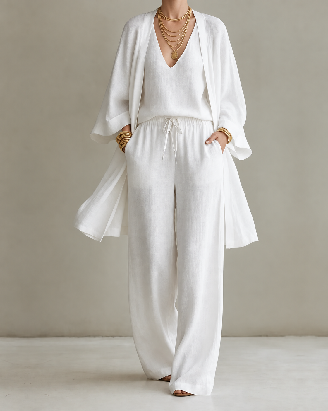 Tanisha | Three-Piece Linen Look Set