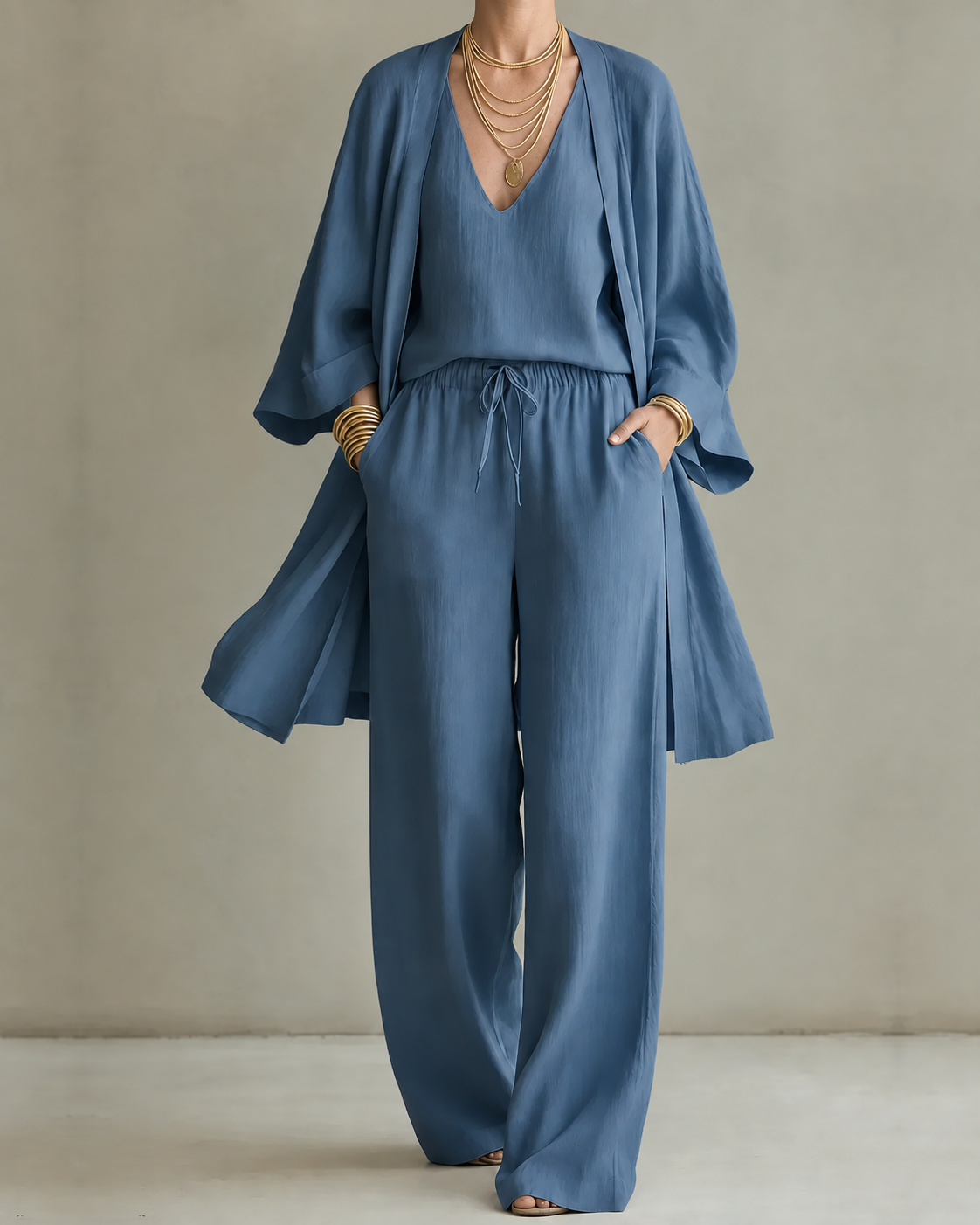 Tanisha | Three-Piece Linen Look Set