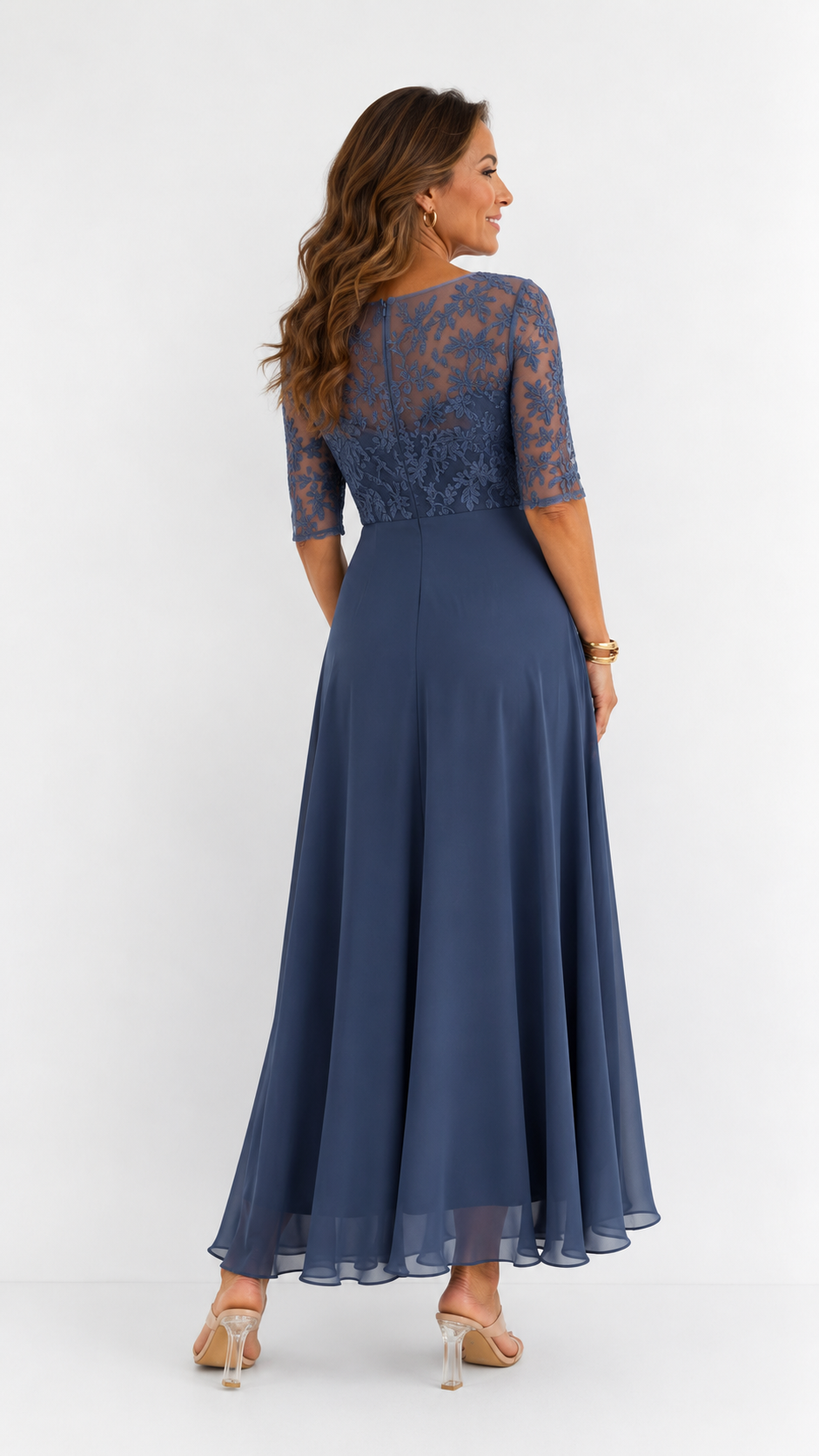 Rhonda | Elegant Lace Midi Dress