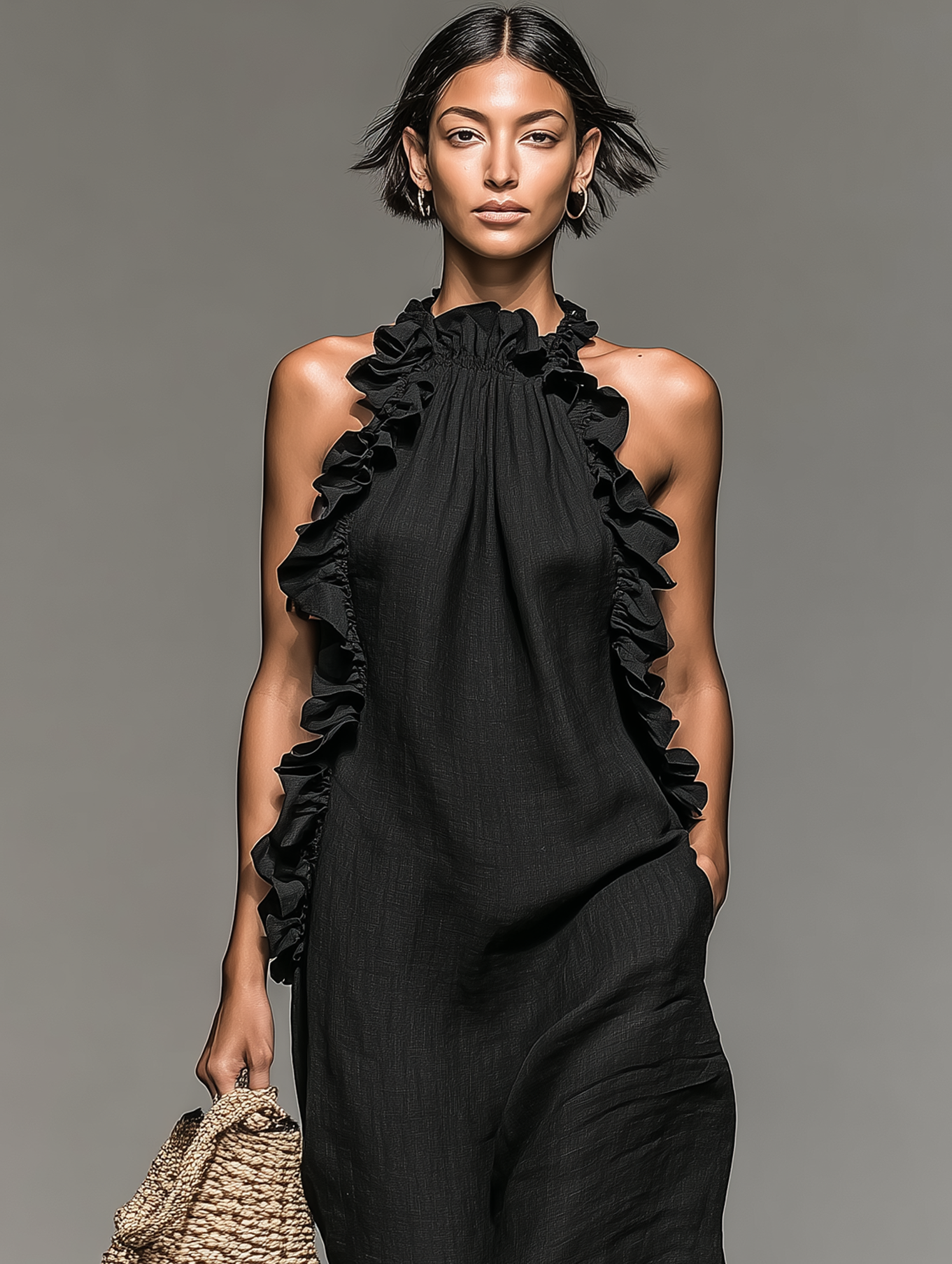 Gladys | Ruffled Maxi Dress with Pockets