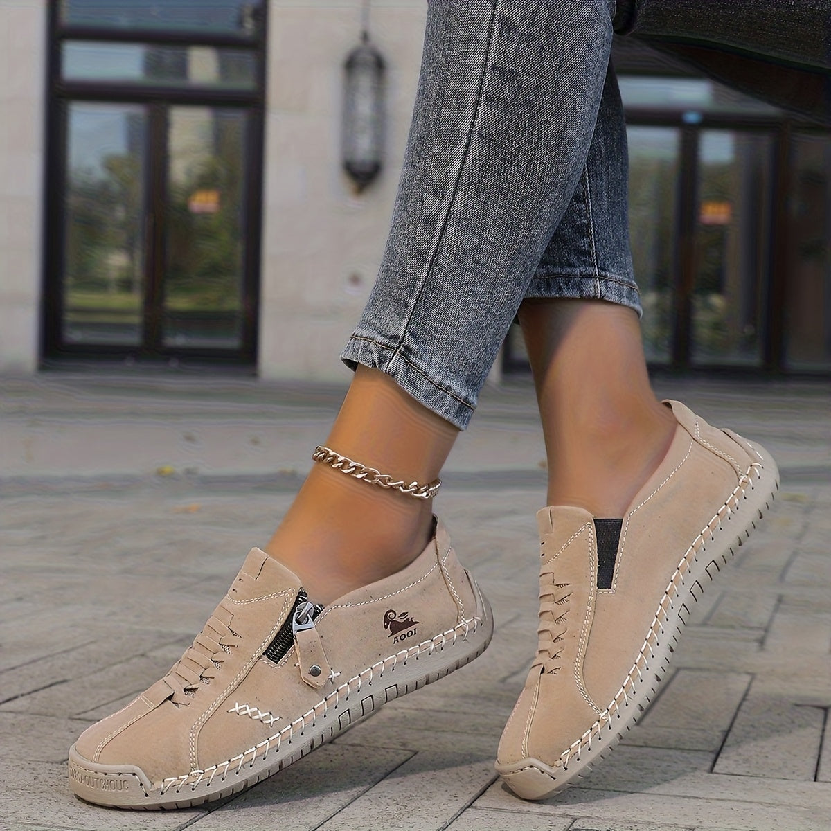 Katherine | Side-Zip Comfort Sneakers