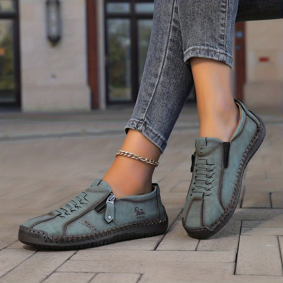 Katherine | Side-Zip Comfort Sneakers