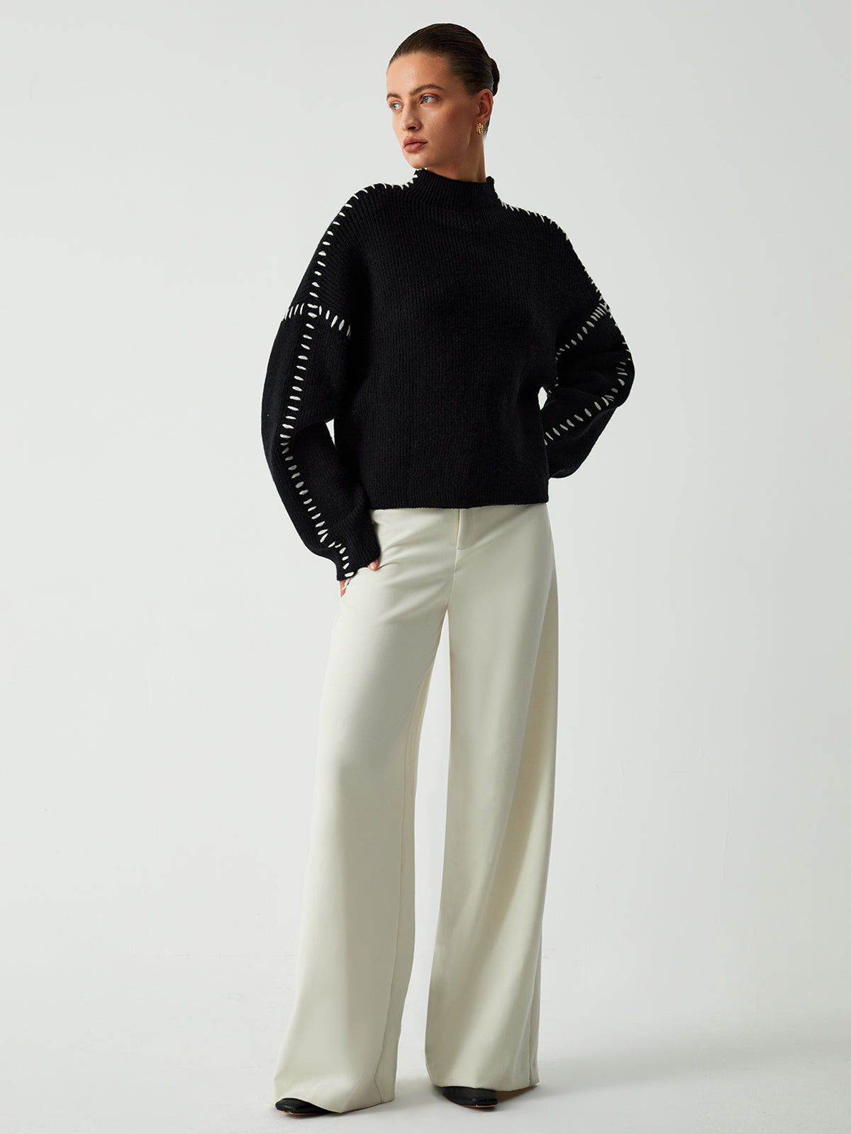 Carys | Relaxed Mock Neck Sweater