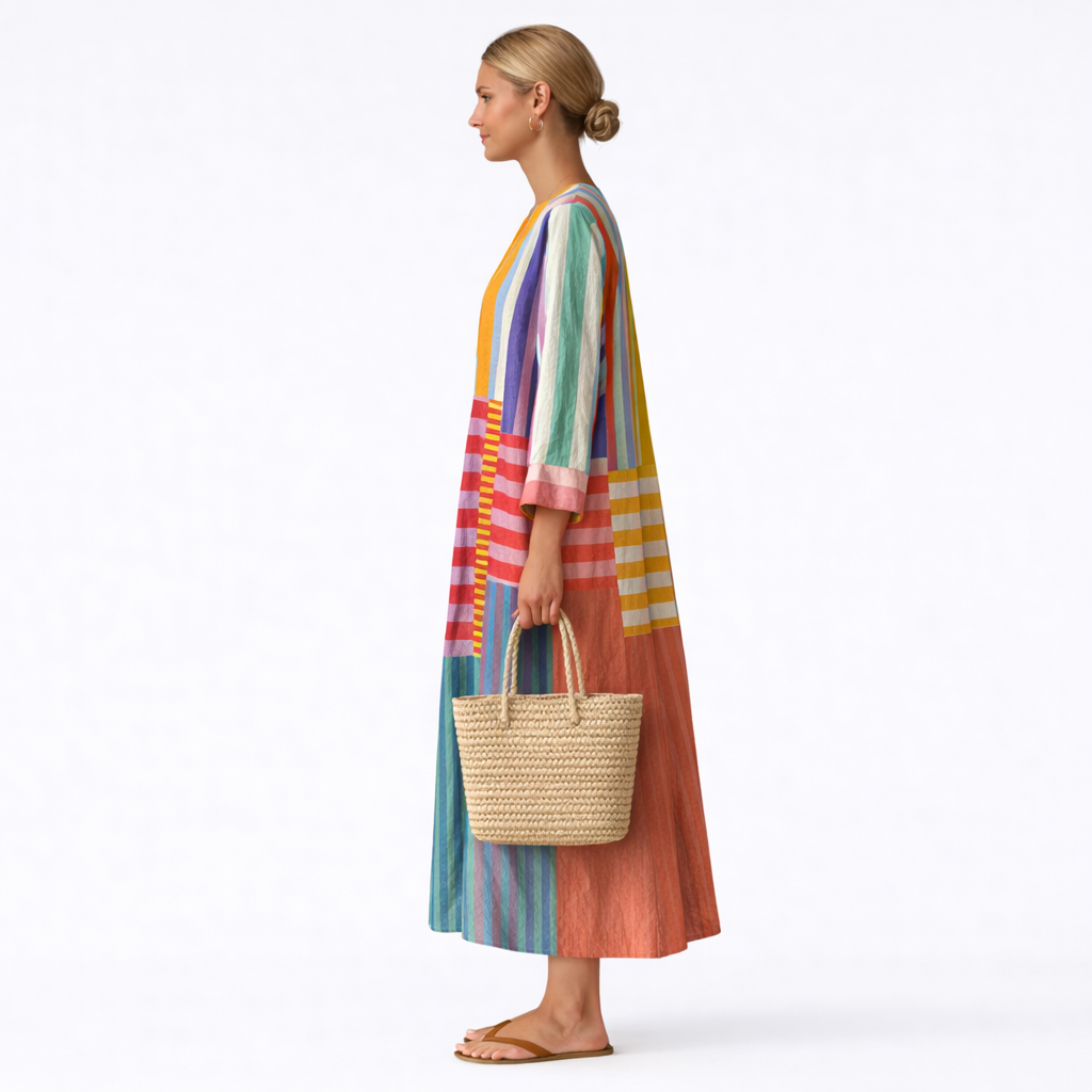 Boho Wanderer Print Long Dress