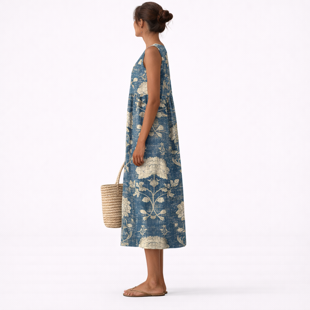 Aurora | Classic Floral Midi Dress