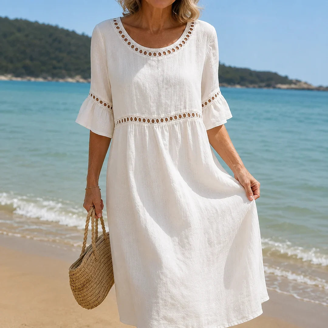 Hélène | Flattering Linen Maxi Dress