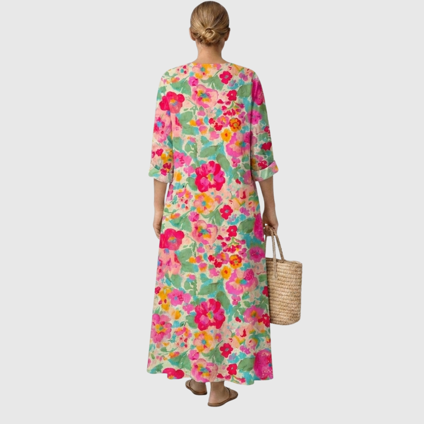 Boho Print Sleeveless Maxi Dress