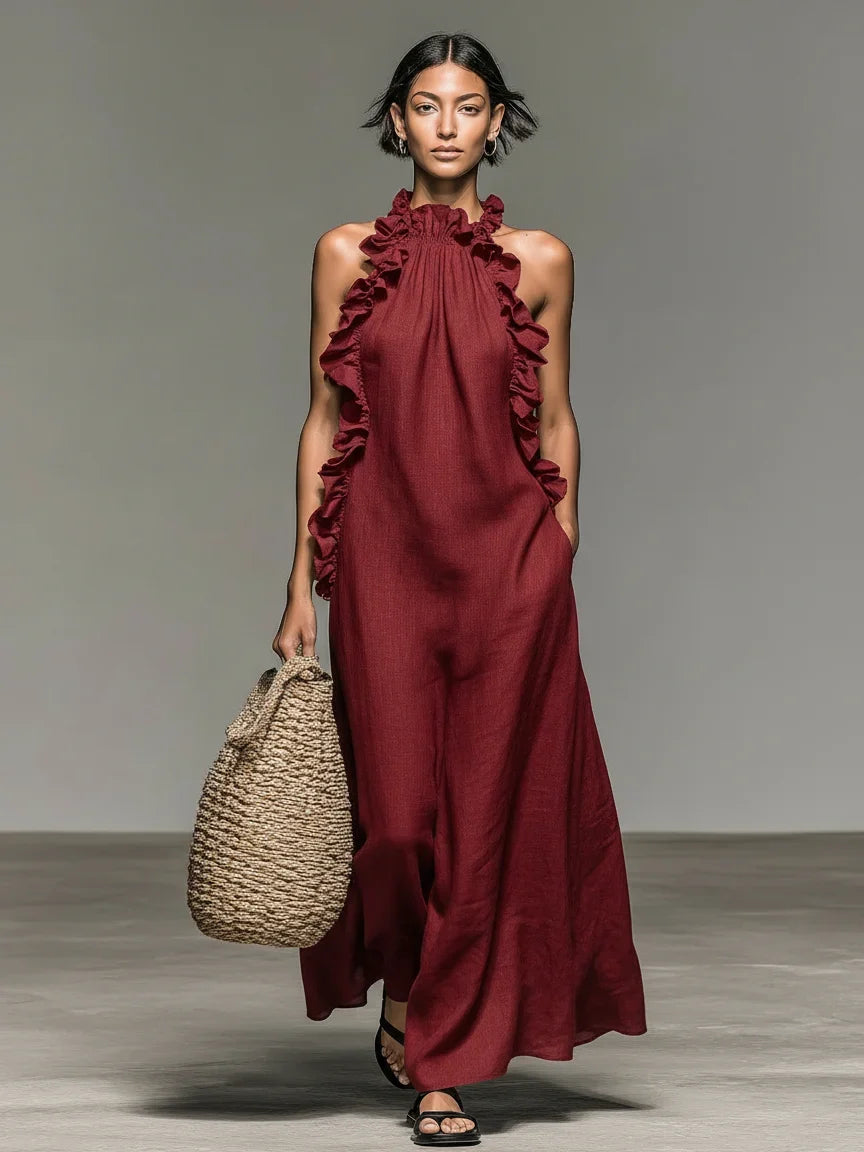 Aliette | Flowy Maxi Dress with Ruffles