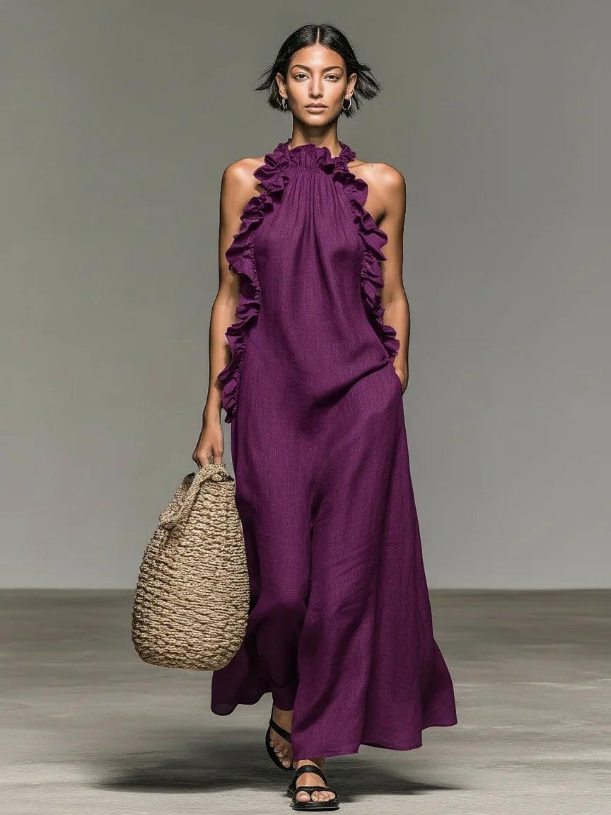 Aliette | Flowy Maxi Dress with Ruffles