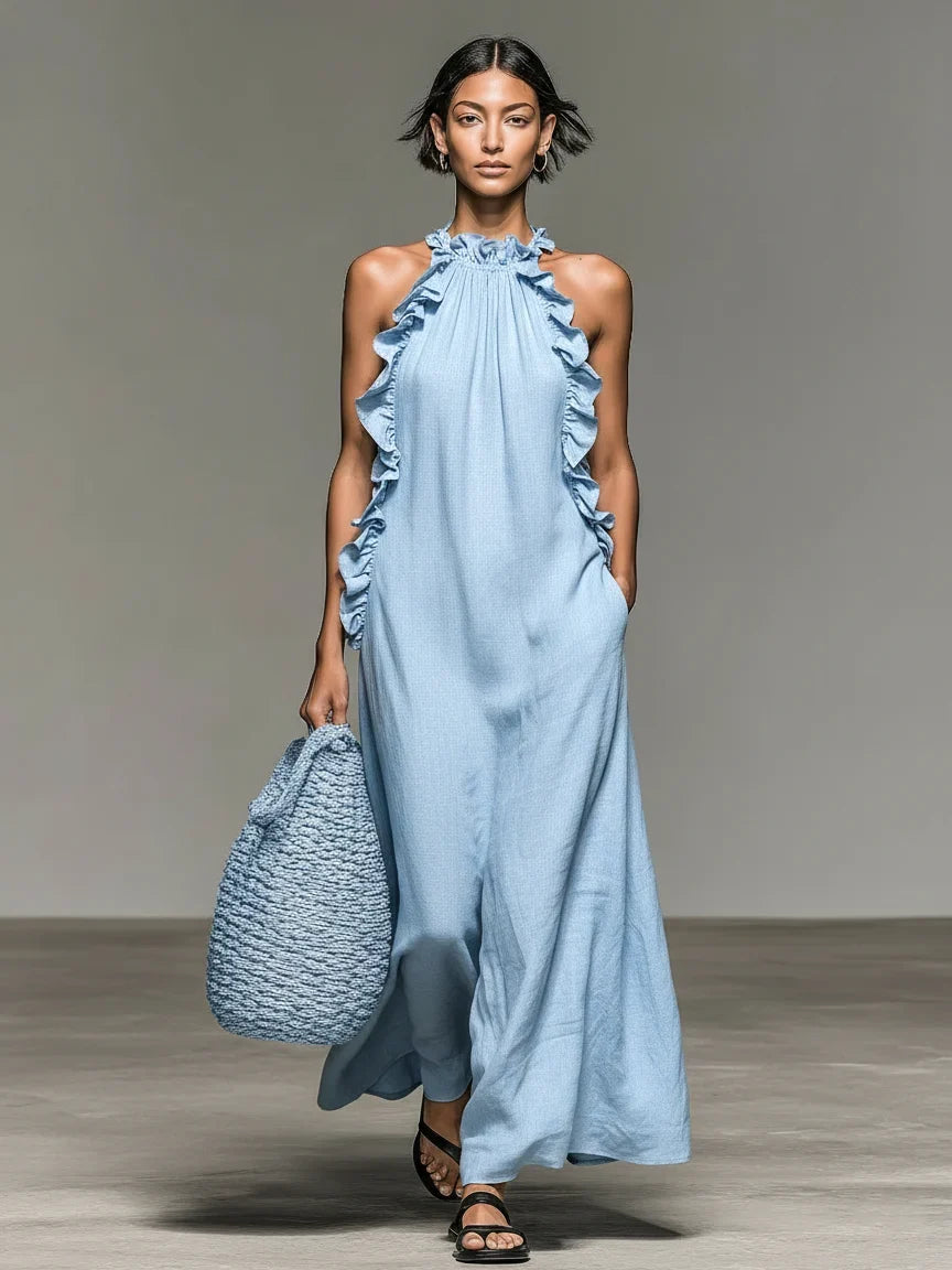 Aliette | Flowy Maxi Dress with Ruffles