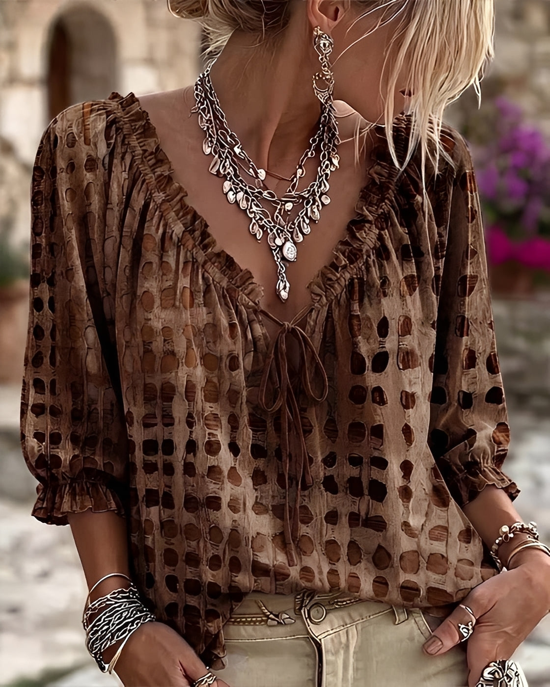 Candice | Polka-Dot Blouse