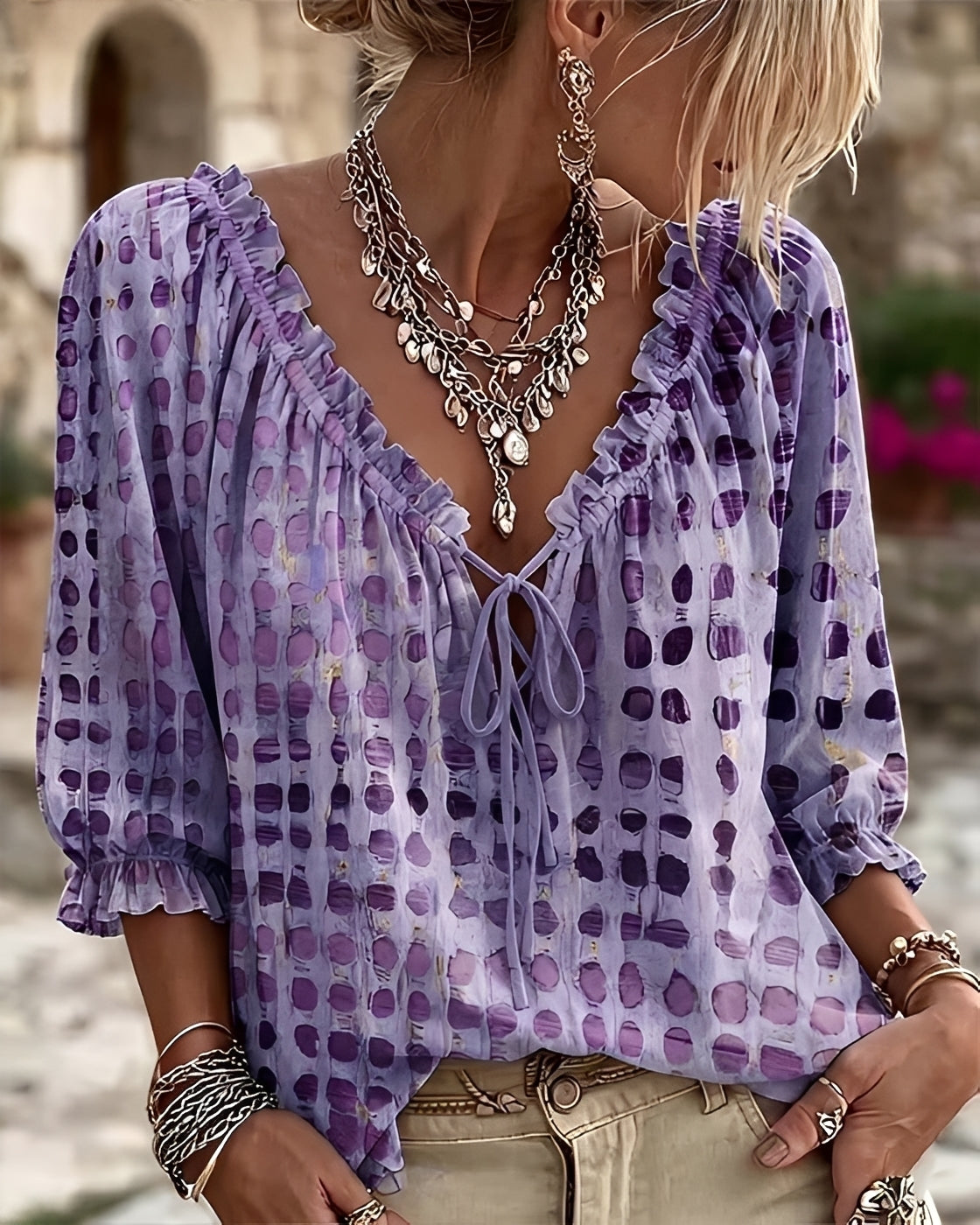 Candice | Polka-Dot Blouse