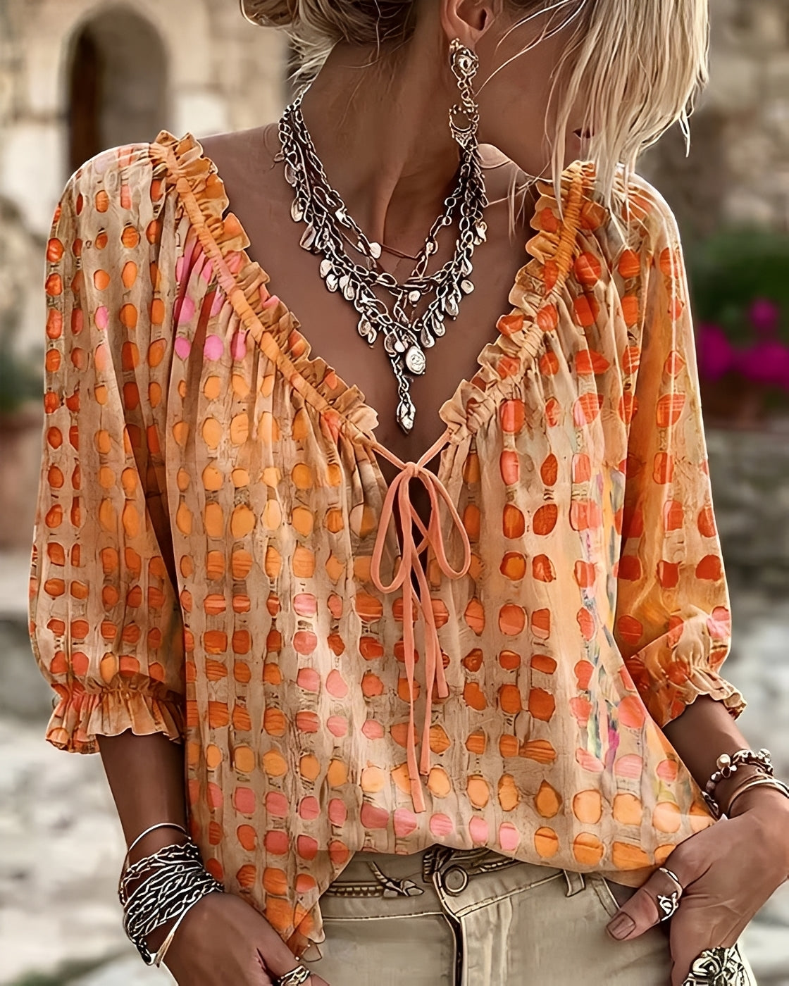 Candice | Polka-Dot Blouse