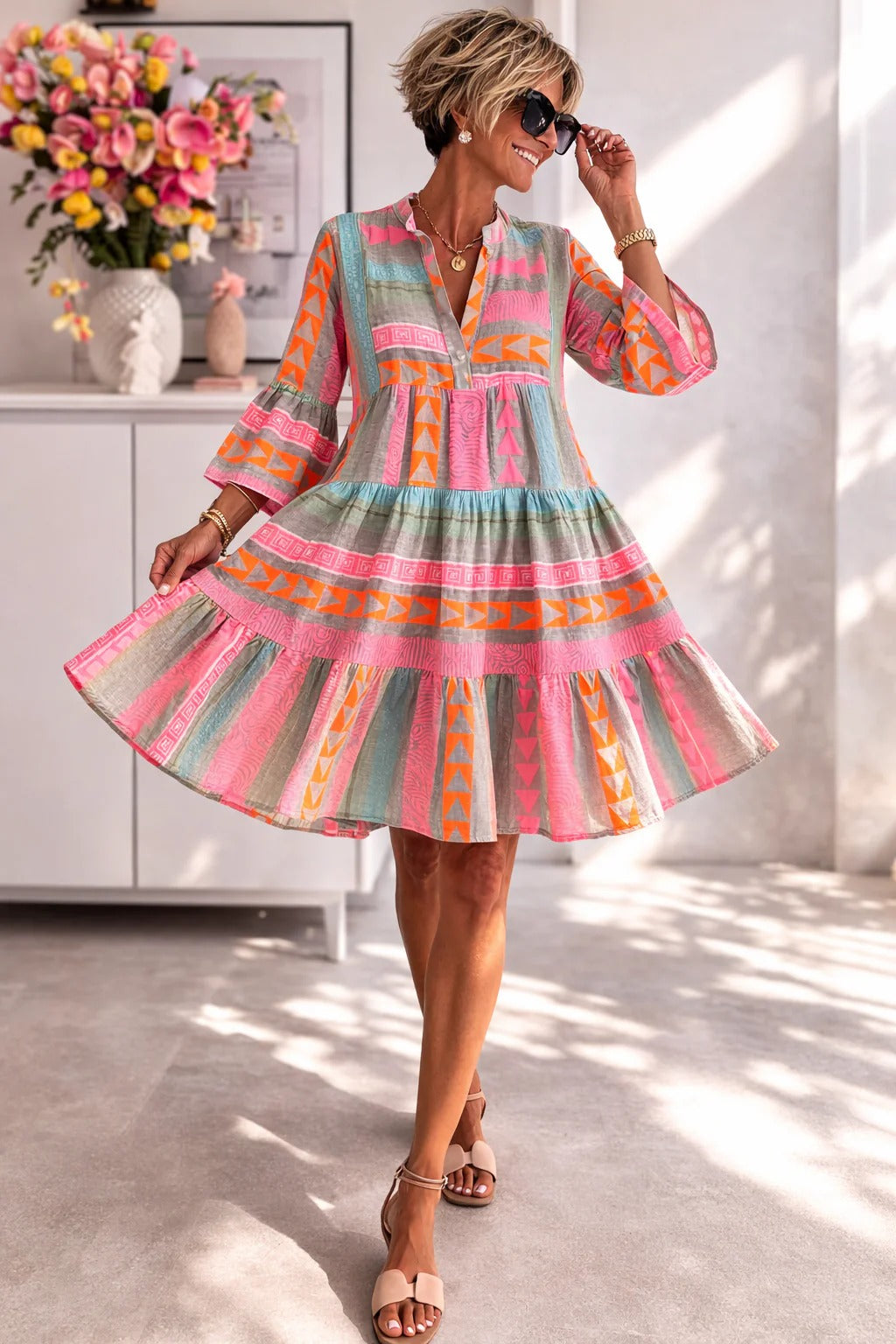 Aurabelle | Vintage Grace Midi Dress