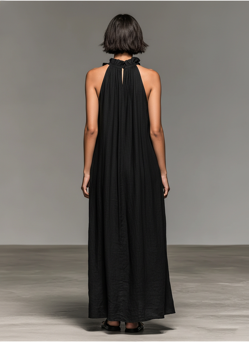 Gladys | Ruffled Maxi Dress with Pockets