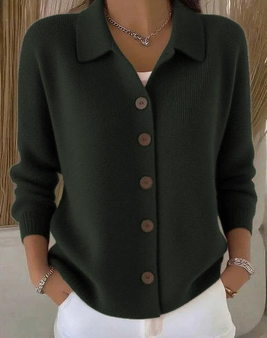 Josephine | Collared Button-Front Cardigan
