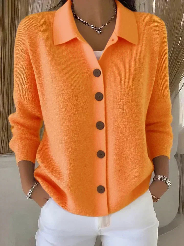 Josephine | Collared Button-Front Cardigan