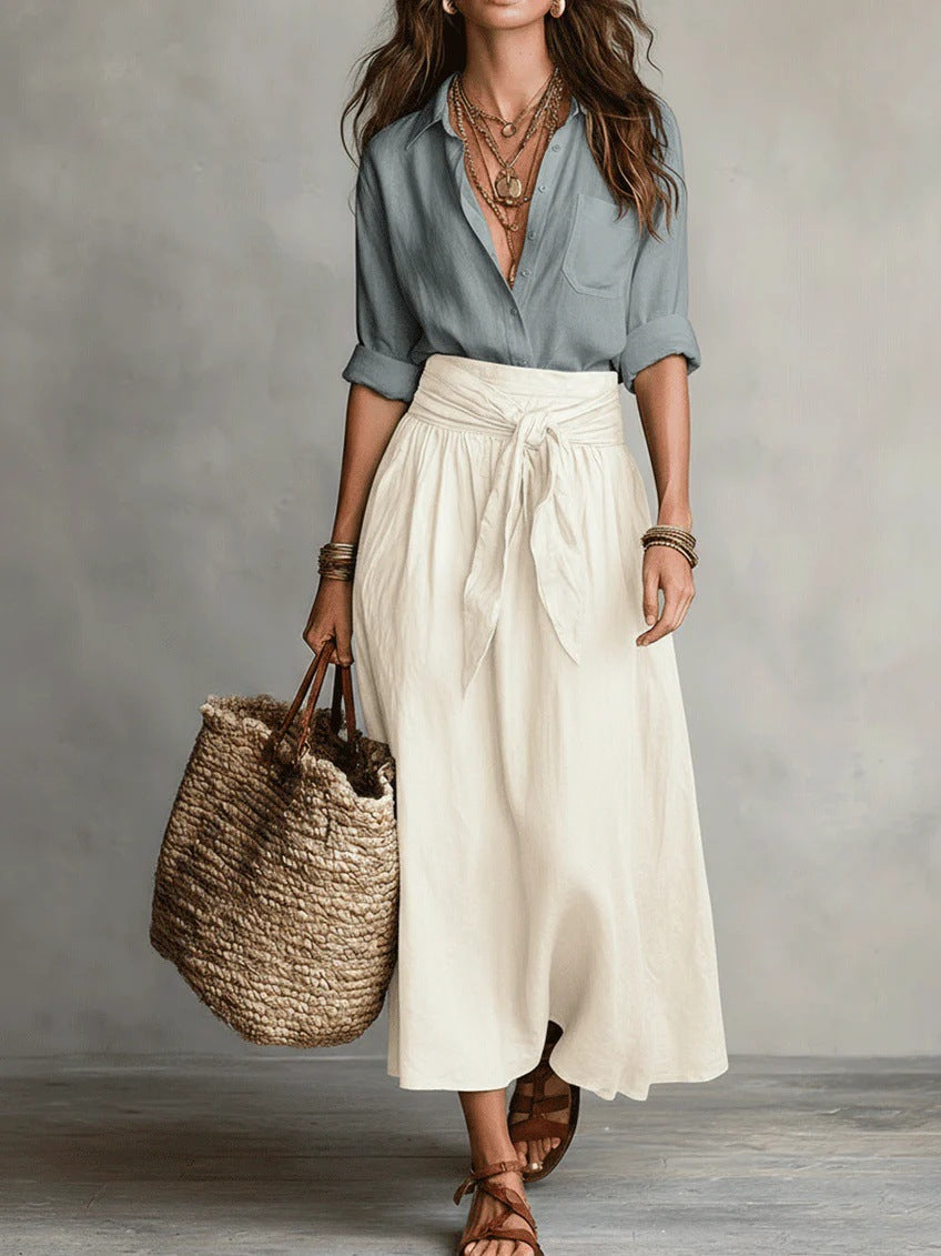River | Two-Piece Top & Midi Skirt Set