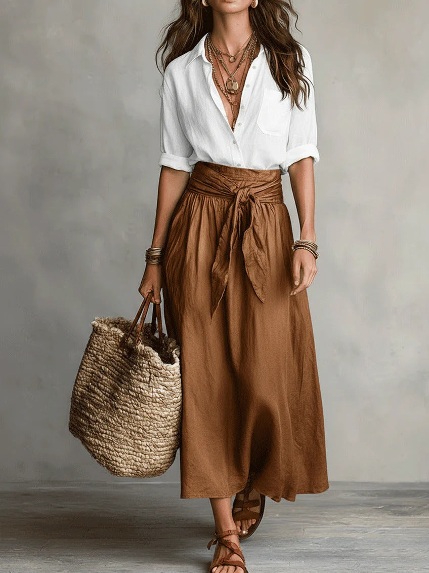 River | Two-Piece Top & Midi Skirt Set